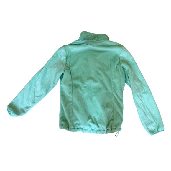 Free country fleece zip up sweatshirt in light blue/green jacket soft warm wintr - Picture 5 of 6